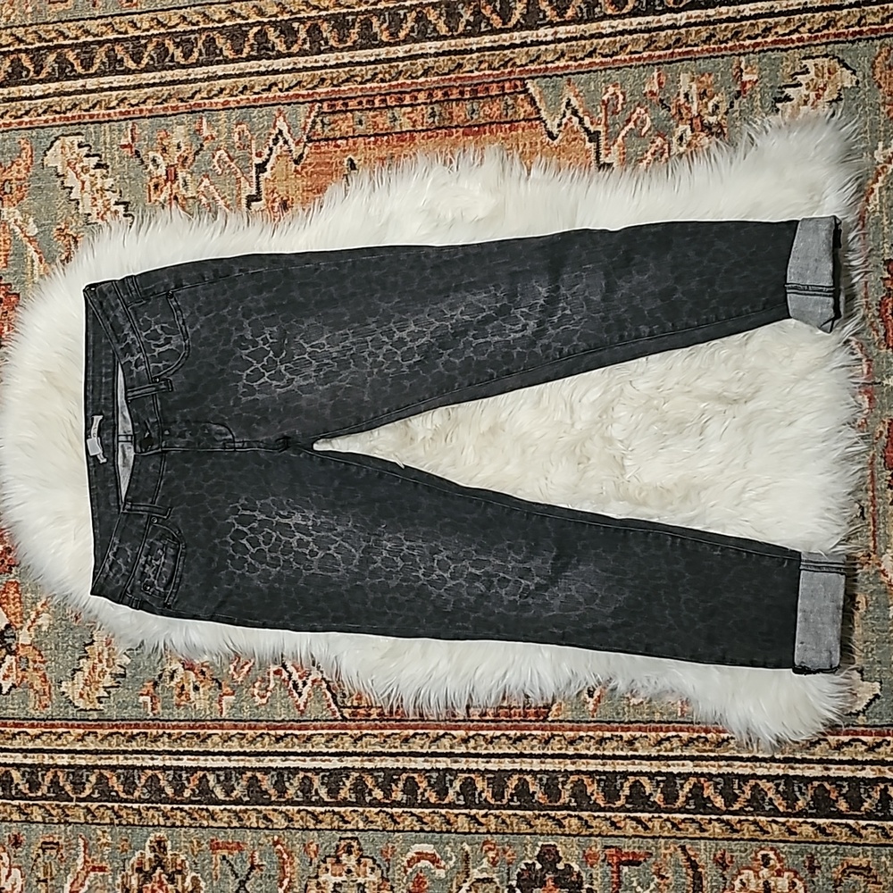 Jeans Leopard Print Grey Size 28